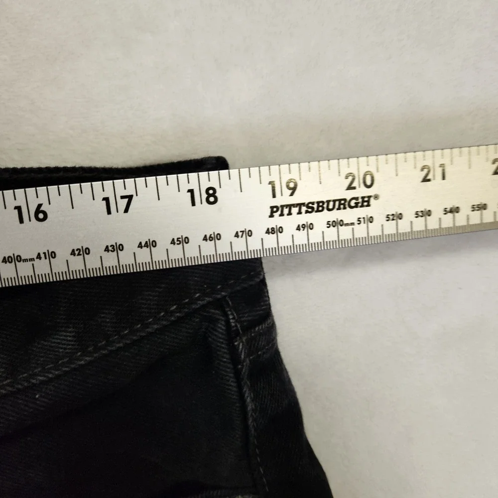 Levis 505 Regular Fit Mens Black Straight Leg Denim Jeans W38 L32‎ 00505-0260